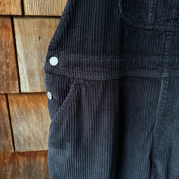 EUC Old Navy Midnight Navy Blue Corduroy Overalls in Women's 16 - Picture 6 of 15
